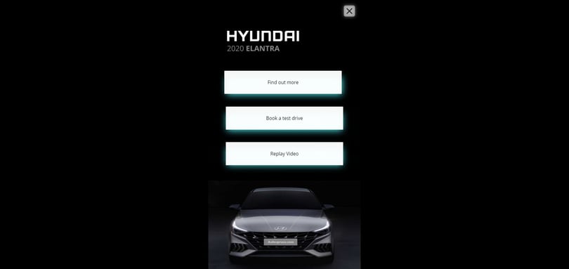 Hyundai interactive video example