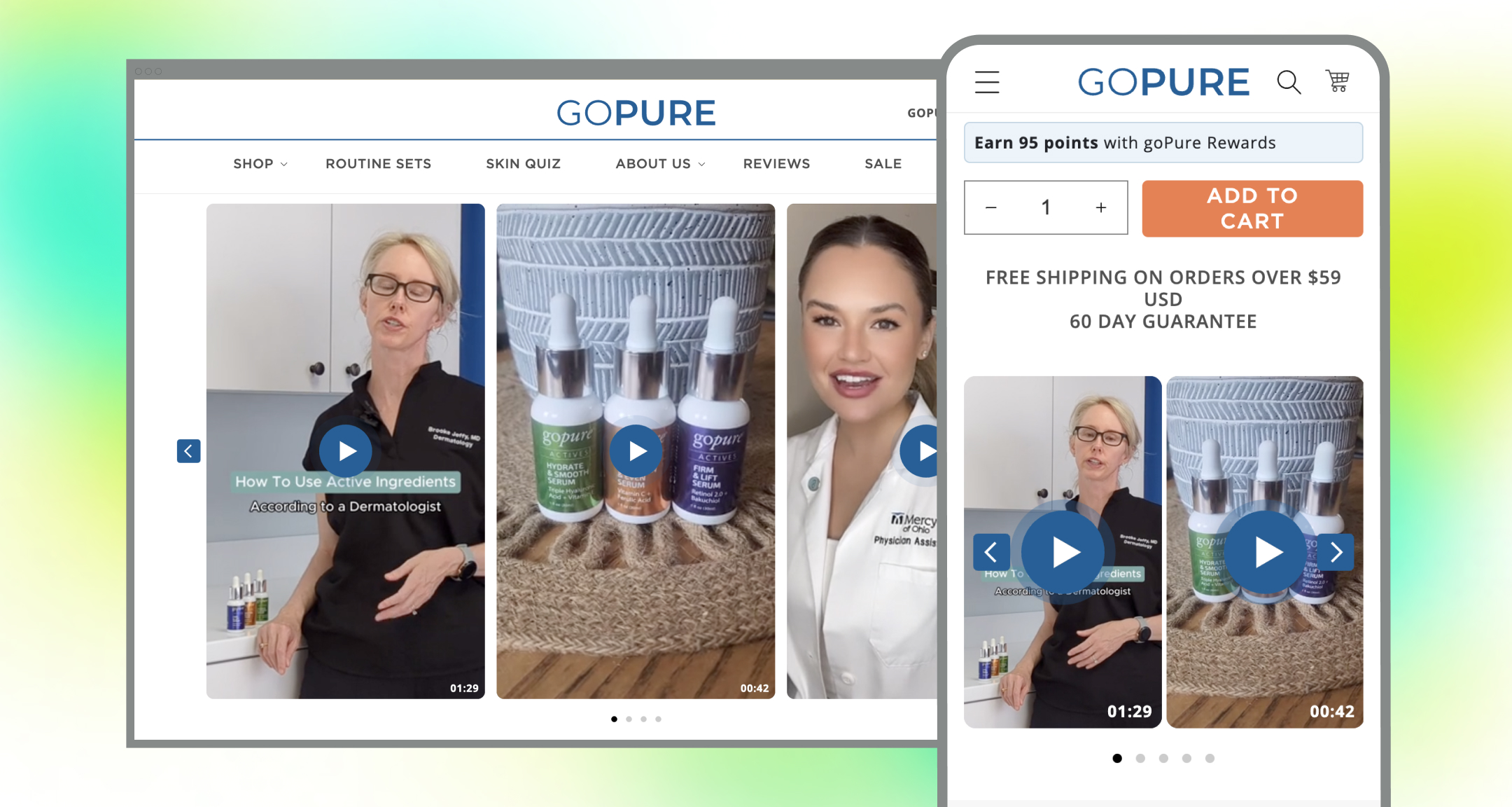 goPure Beauty Success Story with Videowise and Insense