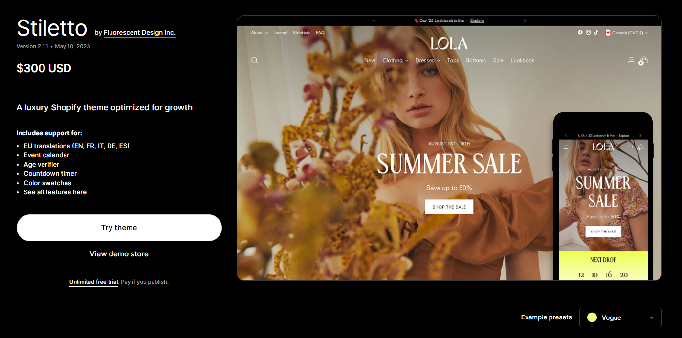 Shopify plus theme